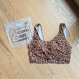 Coral Reef Swim BRAND NEW, NEVER WORN Barefoot Top Leopard Cheetah sz XL(14-16)